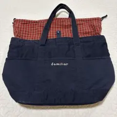 familiar マザーズバッグ ネイビー - メルカリ