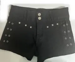 Y2K グランジ　デニムパンツ　ショート　ブラックデニム