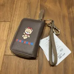 タイニーチャム　キーケース　鍵　スマートキー　シンプル　ブラウン　ハローキティ