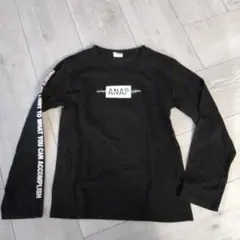 ANAP KIDS ブラック 長袖カットソー L
