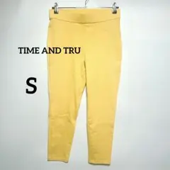 【TIME AND TRU】スキニーパンツ【S】イエロー ストレッチ 美品