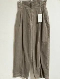 グリーンレーベル コーデュロイ タックワイドパンツ S