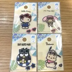 【新品未使用】日焼けサンリオ刺繍ワッペンシール4点