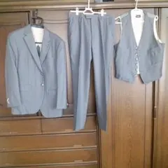 グレー ストライプ スーツ 3点セット