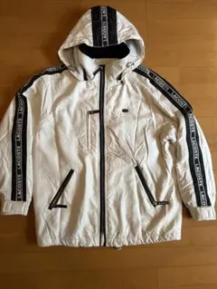 LACOSTE フード付きナイロンジャケット ホワイトarchive00s