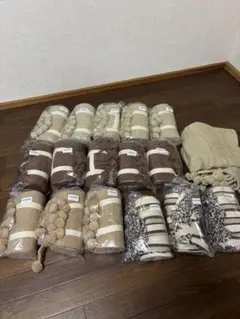 【未使用】インド綿　マフラー　17枚セットのサムネイル