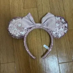 ディズニーカチューシャ　ハート　ミニー　 ピンクカチューシャ　スパンコール