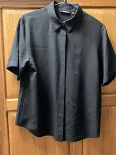 UNIQLO 半袖レーヨンシャツ ブラック Lサイズ