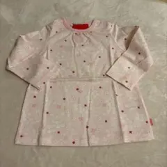 新品　ミキハウス　長袖Tシャツ ロンT 花柄　90 ピンク　日本製