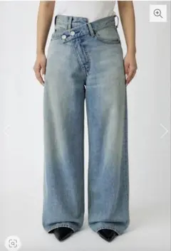 MOUSSY CROSS WAIST WIDE ストレート 1 低身長向けのサムネイル