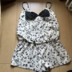 花柄リボン付きオールインワンのサムネイル
