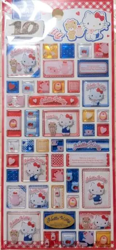 【サンリオ】 キティちゃん ボンボンドロップシール うるちゅる タイルシール