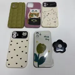 iPhone12ケース 5点セット デザイン多様