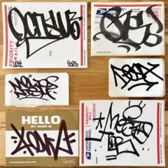 ③ グラフィティー 手描きステッカー6枚セット graffiti グラフィティ