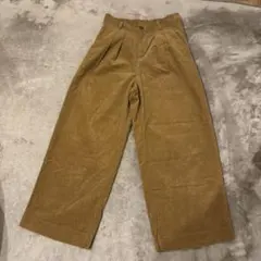 無印　ストレッチコーデュロイ　イージータックワイドパンツ　M