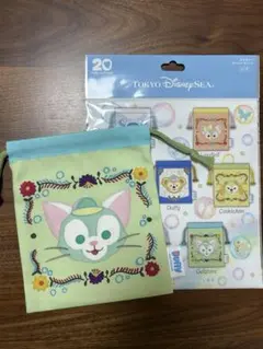 ダッフィー&フレンズ20周年 ジェラトーニ　巾着