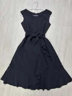 KUMIKYOKU ネイビー リボンドレス サイズ2