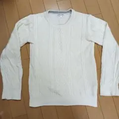 GLOBAL WORK ケーブルニットセーター XXL ホワイト140センチ