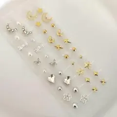 キラキラパーツ入り★まとめ買い割あり耳つぼジュエリー40粒