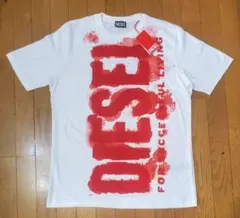 ディーゼル　新品　メンズ　Tシャツ(ウォーター/ホワイトМ)