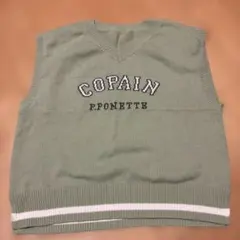 ナルミヤインターナショナル ニット ベスト ポンポネット pomponette