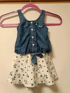 デニム風水着 120cm ＋ラッシュガード（BENETTON）セット