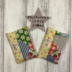 ポケットティッシュカバー　ミニサイズ　小さいサイズ　２個セット　ハンドメイド18
