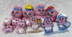 ×バラ売り不可×おぱんちゅうさぎフィギュア、アクスタ9点セット