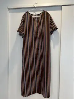 グローバルワーク 　ストライプ 半袖 シャツワンピース