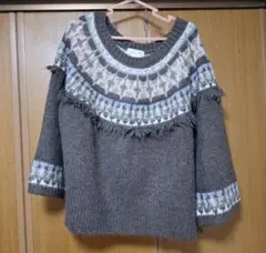 ノルディック柄　ニット