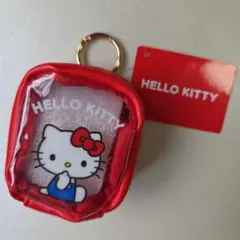 【新品未使用】sanrio HELLO KITTY カラビナ付きミニポーチ 赤色