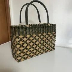 エコクラフト　カゴバック　緑