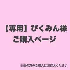 【専用】ぴくみん様 ご購入ページ