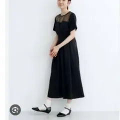 新品merlot plus ビスチェ風　デコルテシースルー　ワンピース　ドレス⭐︎