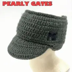 【PEARLY GATES】パーリーゲイツ ゴルフ ニットサンバイザー 刺繍ロゴ