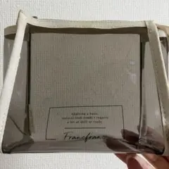 Francfranc クリアポーチ　ベージュ　メイクポーチ　透明 ポーチのサムネイル