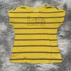 Lee イエロー ストライプ 半袖Tシャツ