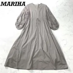 MARIHA 春の光のドレス ムーングレー ロングワンピース 長袖 マキシ丈