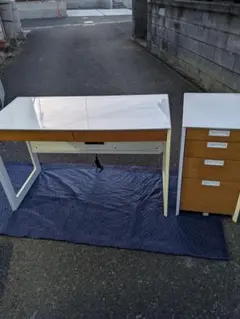 コイズミ　学習机　パソコン机　引き出し付き