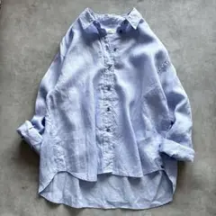 ☆新品未使用品‼︎IENA☆】ウォッシャブルリネン2wayシャツ サックス 