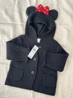 新品未使用　タグ付き　baby GAP ディズニー　ミニー　フード　カーディガン