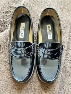 HARUTA 黒 ブラック ローファー 22.5cm