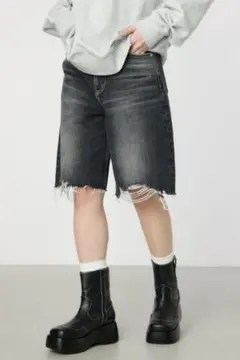 ロデオクラウンズ ダメージDENIM バミューダパンツ Мサイズ
