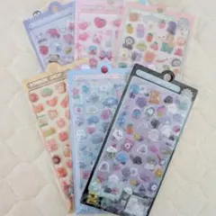 ぷくぷくシール　ボンボンドロップシール 6枚　立体ぷっくりシール　まとめ売り s