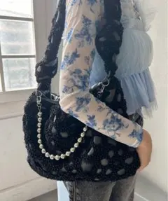 Casselini キャセリーニ デコレーションパールバッグ