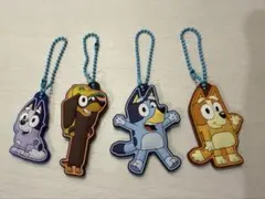 ブルーイ　ぷくっとラバーキーホルダー　4個セット