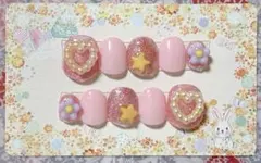 ネイルチップ　お子様用　キッズサイズ　マグネット　フラッシュ　おもちゃ箱ネイル