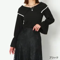 【GORGE】 新品未使用☆バイカラー襟リブトップス　薄手☆のサムネイル