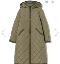 新品未使用BEAMS HEART キルティングフードコート　オリーブ　Ｍサイズ