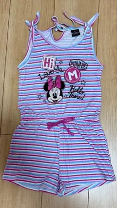 ミニーマウス ストライプショートオールノ110cm
